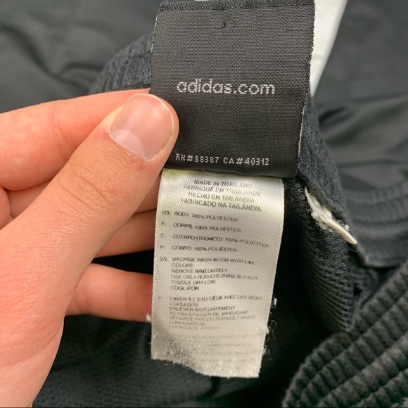 Adidas Black Tri-Stripe Straight Leg Sweatpants L - Picture 4 of 10